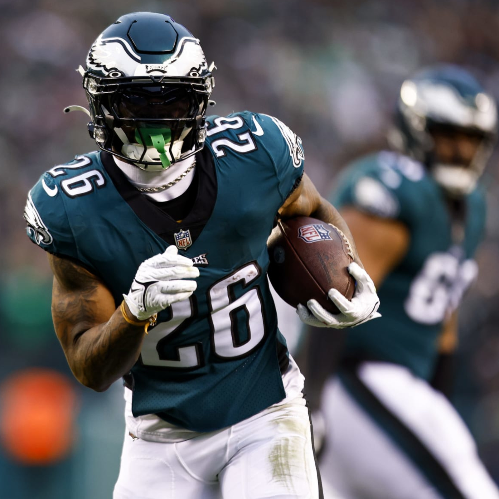 Ex-Penn State Football Miles Sanders breaks off 82-yard TD for Eagles