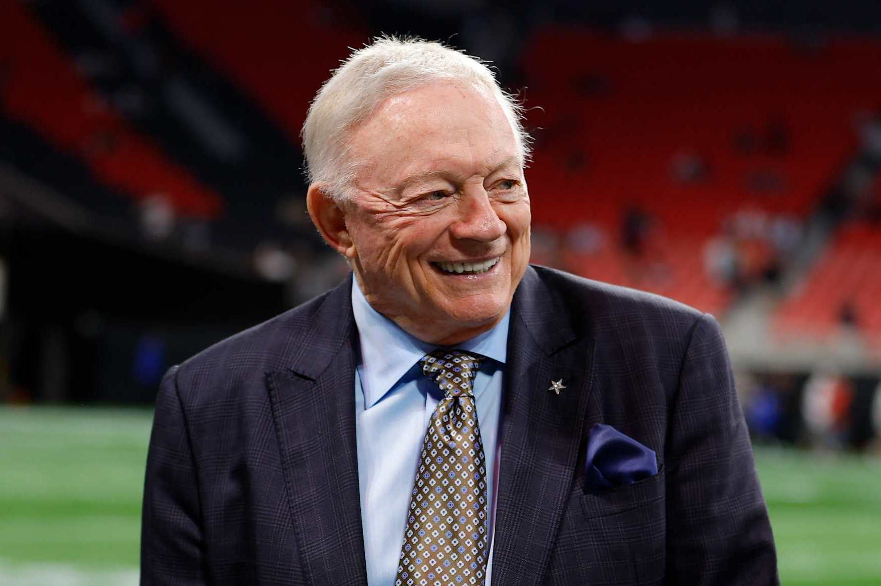 ATLANTA, GEORGIA - NOVEMBER 3: Dallas Cowboys owner Jerry Jones looks on prior to the game against the Atlanta Falcons at Mercedes-Benz Stadium on November 3, 2024 in Atlanta, Georgia. (Photo by Todd Kirkland/Getty Images)