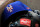 CINCINNATI, OHIO - JULY 19: A detail view of a New York Mets hat during the game against the Cincinnati Reds at Great American Ball Park on July 19, 2021 in Cincinnati, Ohio. (Photo by Dylan Buell/Getty Images)