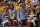 INDIANAPOLIS, IN - OCTOBER 9: Buddy Hield #24 and Myles Turner #33 of the Indiana Pacers smiles during the Pacers Fan Jam on October 9, 2022 at Gainbridge Fieldhouse in Indianapolis, Indiana. NOTE TO USER: User expressly acknowledges and agrees that, by downloading and or using this Photograph, user is consenting to the terms and conditions of the Getty Images License Agreement. Mandatory Copyright Notice: Copyright 2022 NBAE (Photo by Ron Hoskins/NBAE via Getty Images)