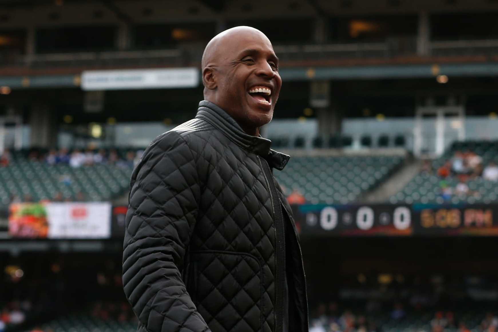 SAN FRANCISCO, CALIFORNIA - SEPTEMBER 17: Former San Francisco Giants player Barry Bonds looks on during a Wall of Fame induction ceremony for Hunter Pence before the game between the San Francisco Giants and the Los Angeles Dodgers at Oracle Park on September 17, 2022 in San Francisco, California. (Photo by Lachlan Cunningham/Getty Images) SAN FRANCISCO, CALIFORNIA - SEPTEMBER 17: Former San Francisco Giants player Barry Bonds looks on during a Wall of Fame induction ceremony for Hunter Pence before the game between the San Francisco Giants and the Los Angeles Dodgers at Oracle Park on September 17, 2022 in San Francisco, California. (Photo by Lachlan Cunningham/Getty Images)