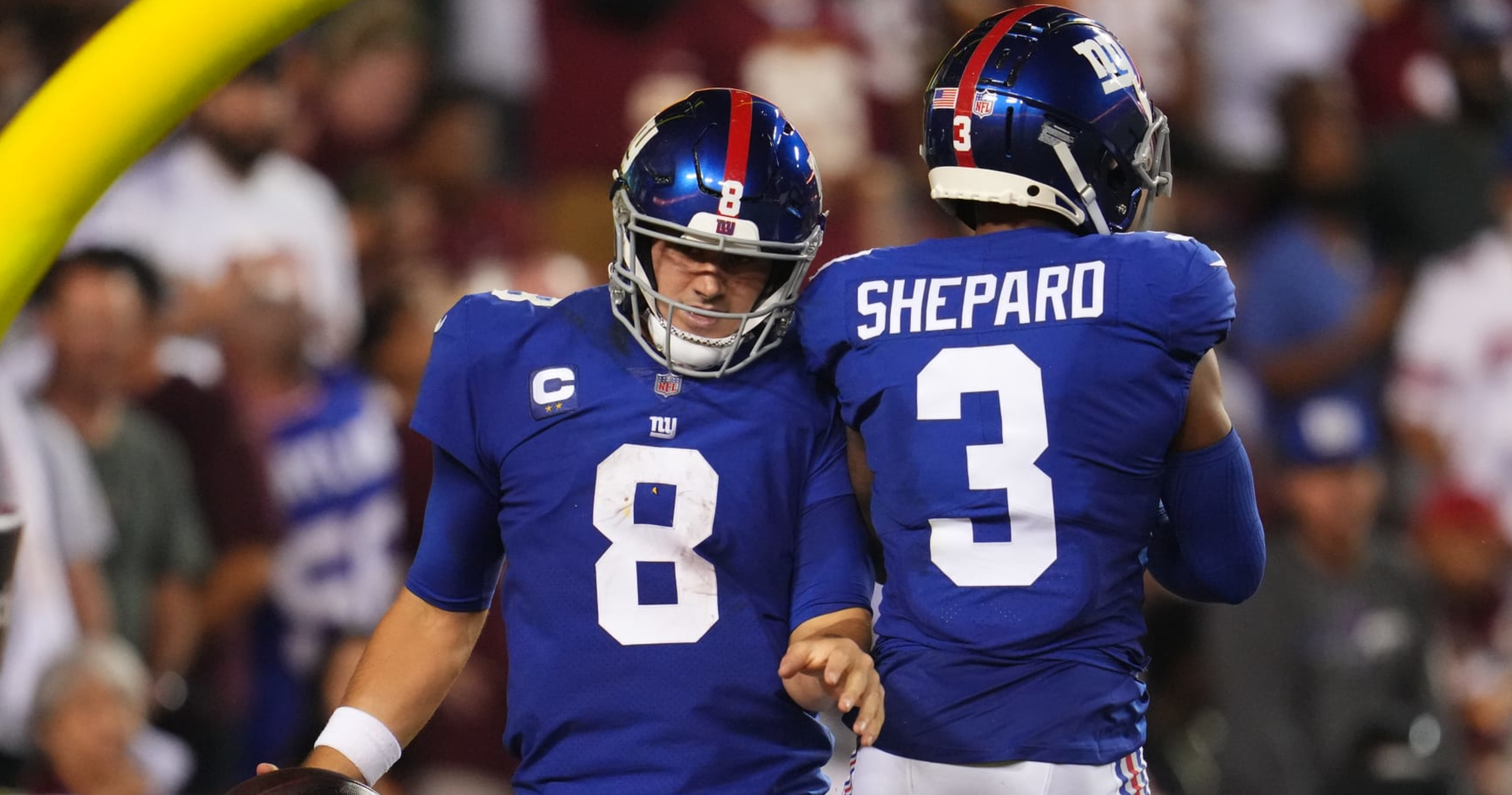 Photos: Daniel Jones and Sterling Shepard take in Knicks game