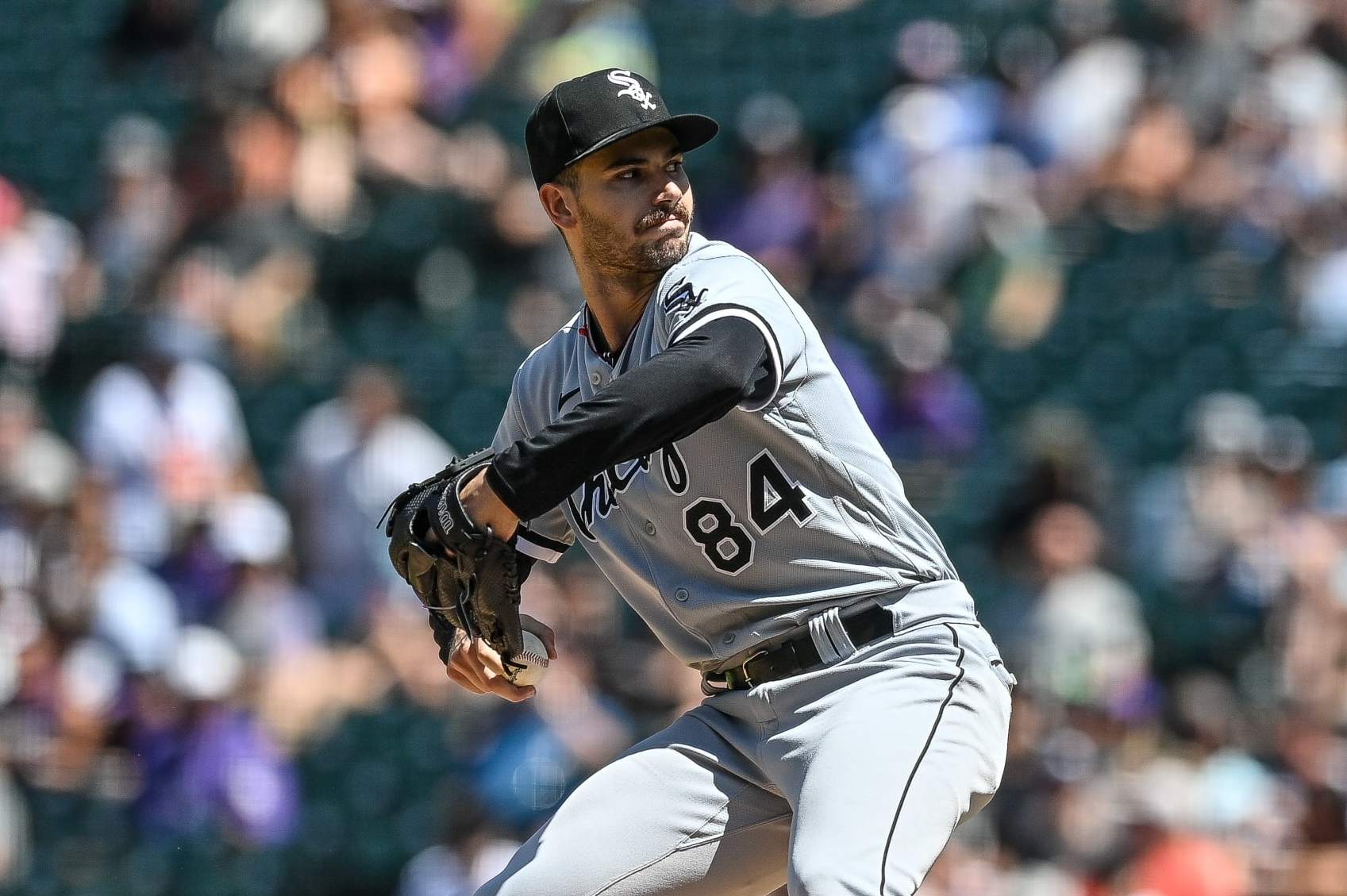 DENVER, CO - AUGUST 20: Dylan Cease #84 of the Chicago White Sox pitches in the second inning against the Colorado Rockies at Coors Field on August 20, 2023 in Denver, Colorado. (Photo by Dustin Bradford/Getty Images)