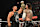 CALGARY, CANADA - SEPTEMBER 9: WWE Intercontinental Champion Bron Breakker (L) faces off with Jey Uso after Uso won his fatal-4-way match to become the #1 contender for the Intercontinental title during Monday Night RAW at the Scotiabank Saddledome on September 9, 2024 in Calgary, Canada. (Photo by WWE/Getty Images)