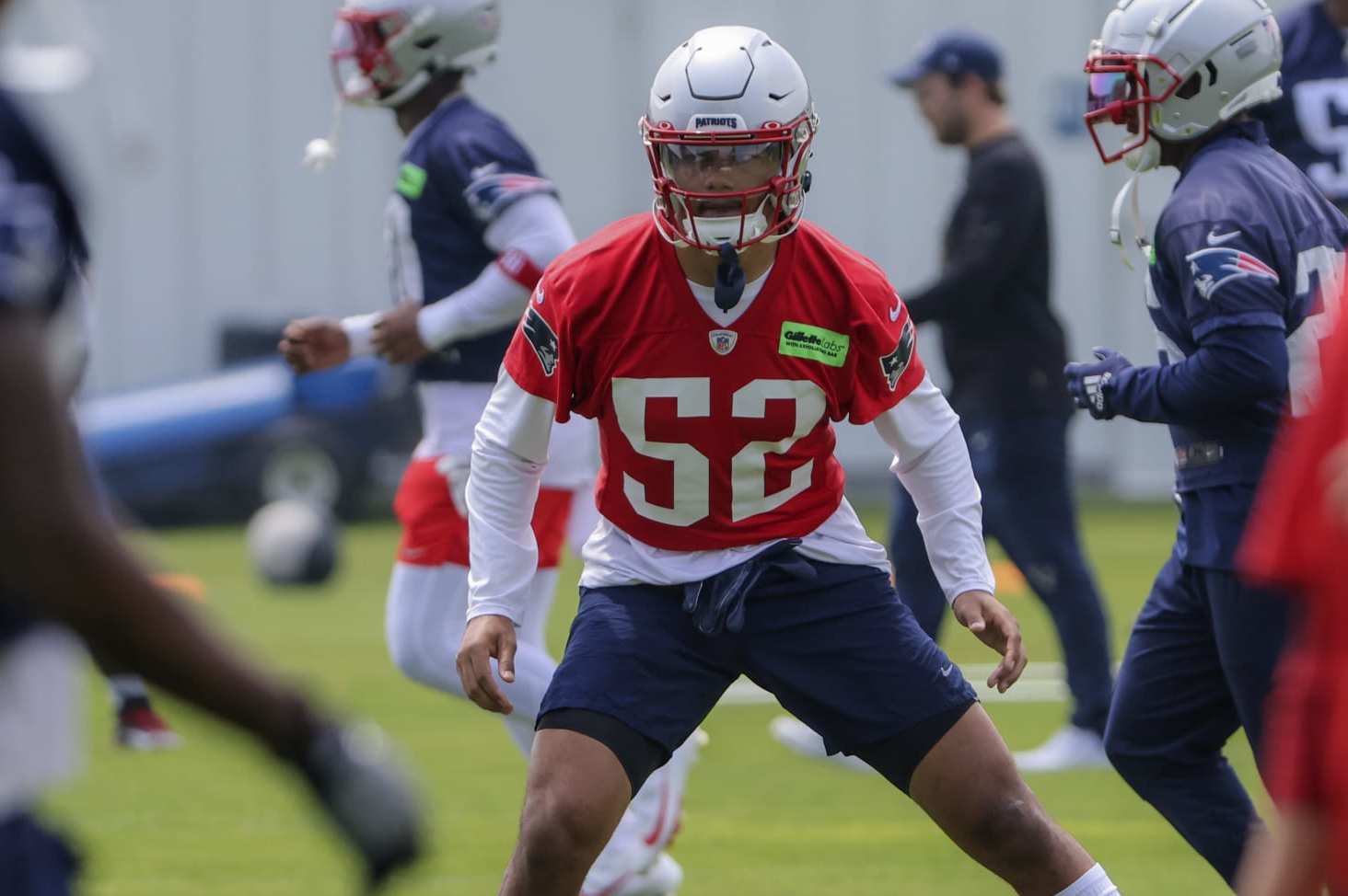 Cole Strange Returns to Patriots Practice, Mapu Impresses in