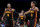 Atlanta Hawks guard Dejounte Murray (5) and Atlanta Hawks guard Trae Young (11) are shown during the second half of an NBA basketball game against the Boston Celtics Wednesday, Nov. 16, 2022 in Atlanta. (AP Photo/John Bazemore)