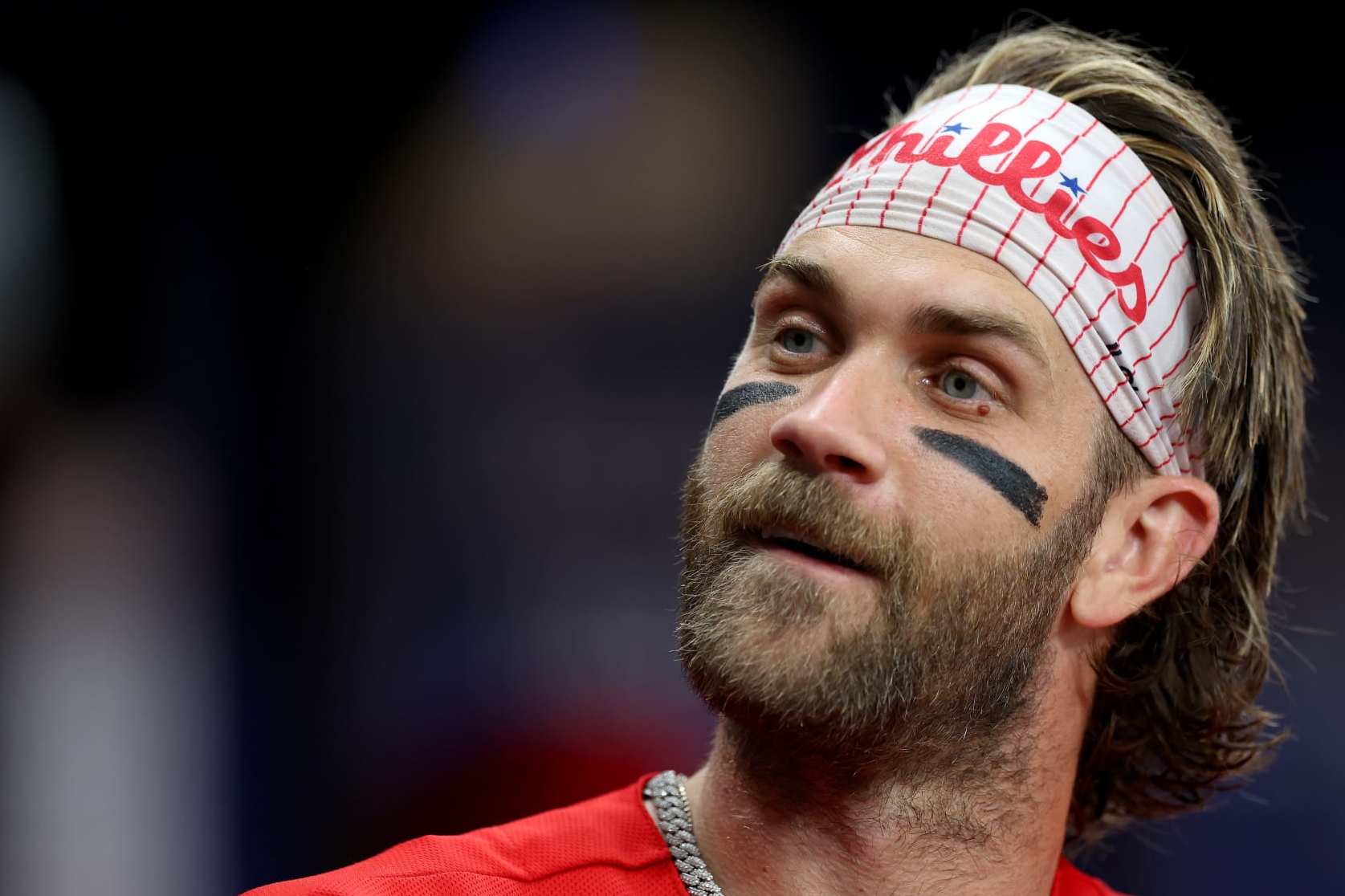 Phillies' Bryce Harper hit on surgically repaired elbow by pitch, leaves  game