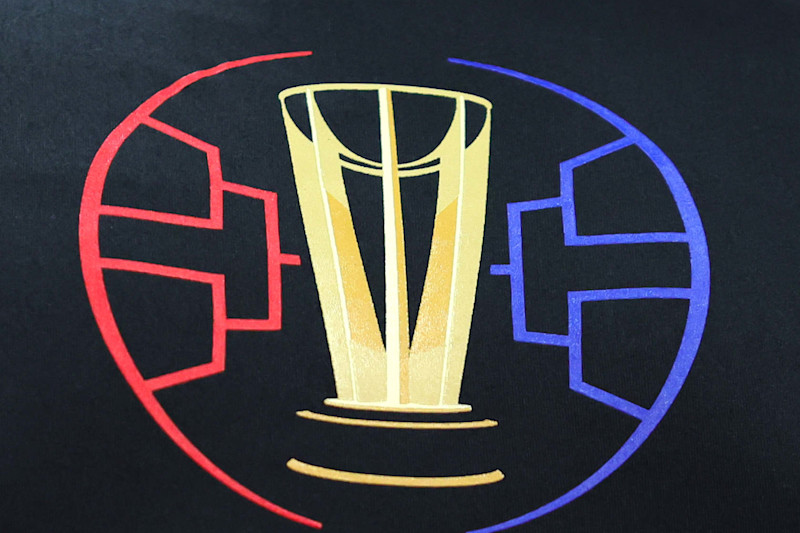 MIAMI, FLORIDA - NOVEMBER 03: A detailed view of the NBA In-Season Tournament logo during a game between the Washington Wizards and Miami Heat at Kaseya Center on November 03, 2023 in Miami, Florida. NOTE TO USER: User expressly acknowledges and agrees that, by downloading and or using this photograph, User is consenting to the terms and conditions of the Getty Images License Agreement. (Photo by Megan Briggs/Getty Images)