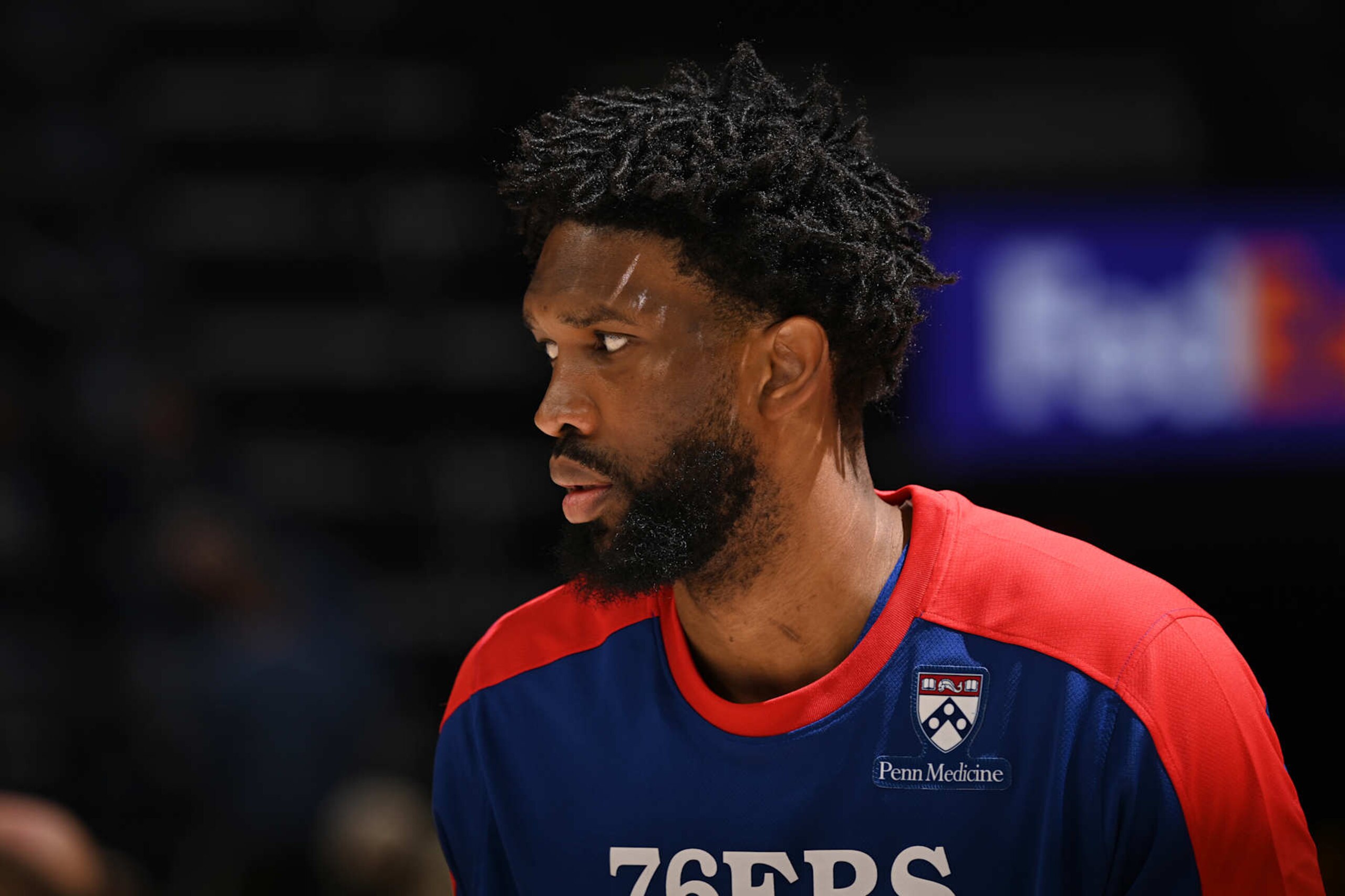 MEMPHIS, TN - NOVEMBER 20: Joel Embiid #21 of the Philadelphia 76ers looks on before the game against the Memphis Grizzlies on November 20, 2024 at FedExForum in Memphis, Tennessee. NOTE TO USER: User expressly acknowledges and agrees that, by downloading and or using this photograph, User is consenting to the terms and conditions of the Getty Images License Agreement. Mandatory Copyright Notice: Copyright 2024 NBAE (Photo by Grant Burke/NBAE via Getty Images) MEMPHIS, TN - NOVEMBER 20: Joel Embiid #21 of the Philadelphia 76ers looks on before the game against the Memphis Grizzlies on November 20, 2024 at FedExForum in Memphis, Tennessee. NOTE TO USER: User expressly acknowledges and agrees that, by downloading and or using this photograph, User is consenting to the terms and conditions of the Getty Images License Agreement. Mandatory Copyright Notice: Copyright 2024 NBAE (Photo by Grant Burke/NBAE via Getty Images)