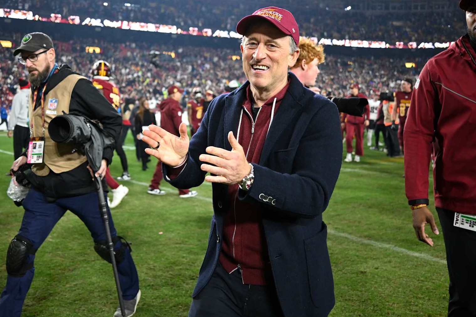 LANDOVER, MD - DECEMBER 29: Washington Commanders owner Josh Harris after a win against the Atlanta Falcons at the Northwest Stadium in Landover, MD on December 29, 2024. (Photo by John McDonnell/ for The Washington Post via Getty Images)