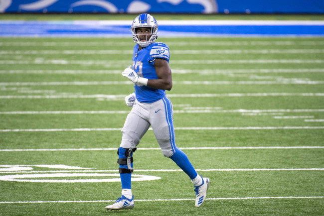 Kerryon Johnson Jokes With Fan Who Got His Jersey Instead Of Calvin's