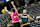 ANAHEIM, CALIFORNIA - OCTOBER 27: Avery Drost of the Palm Beach Passion defends the net against Chase Budinger of the San Diego Smash in the second set during AVP League Week 7 at Honda Center on October 27, 2024 in Anaheim, California. (Photo by Corine Solberg/Getty Images)