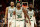 MIAMI, FLORIDA - OCTOBER 21: Jayson Tatum #0, Marcus Smart #36 of the Boston Celtics and Jaylen Brown #7 of the Boston Celtics look on against the Miami Heat during the third quarter at FTX Arena on October 21, 2022 in Miami, Florida. NOTE TO USER: User expressly acknowledges and agrees that, by downloading and or using this photograph, User is consenting to the terms and conditions of the Getty Images License Agreement. (Photo by Megan Briggs/Getty Images)