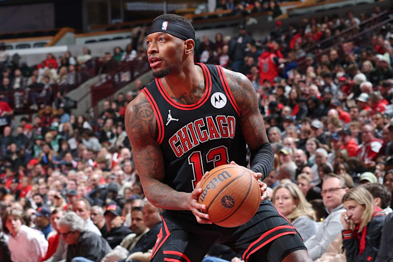 CHICAGO, IL - NOVEMBER 29: Torrey Craig #13 of Chicago Bulls handles the ball during the game against the Boston Celtics during the Emirates NBA Cup game on November 29, 2024 at United Center in Chicago, Illinois. NOTE TO USER: User expressly acknowledges and agrees that, by downloading and or using this photograph, User is consenting to the terms and conditions of the Getty Images License Agreement. Mandatory Copyright Notice: Copyright 2024 NBAE (Photo by Jeff Haynes/NBAE via Getty Images)