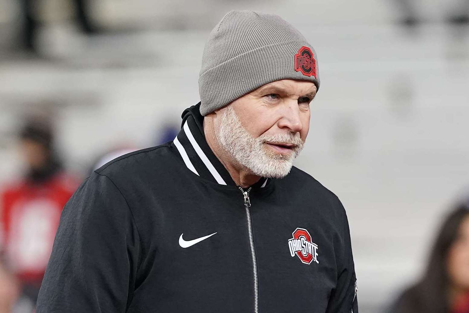 COLUMBUS, OHIO - DECEMBER 21: Defensive coordinator Jim Knowles of the Ohio State Buckeyes looks on before the game against the Tennessee Volunteers in the Playoff First Round Game at Ohio Stadium on December 21, 2024 in Columbus, Ohio.  (Photo by Jason Mowry/Getty Images)