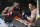 LAS VEGAS, NEVADA - DECEMBER 04: (L-R) Manel Kape of Angola punches Zhalgas Zhumagulov of Kazakhstan in their flyweight fight during the UFC Fight Night event at UFC APEX on December 04, 2021 in Las Vegas, Nevada. (Photo by Jeff Bottari/Zuffa LLC)