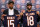 LAKE FOREST, ILLINOIS - APRIL 26: Rome Odunze #15 and Caleb Williams #18 of the Chicago Bears pose for a photo during their introductory press conference at Halas Hall on April 26, 2024 in Lake Forest, Illinois. Caleb Williams was selected first overall and Rome Odunze was selected ninth overall in the first round of the 2024 NFL Draft Thursday. (Photo by Michael Reaves/Getty Images)