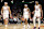 PHOENIX, ARIZONA - OCTOBER 28: (L-R) Devin Booker #1, Bradley Beal #3 and Kevin Durant #35 of the Phoenix Suns walk on the court during the first half of the NBA game against the Los Angeles Lakers at Footprint Center on October 28, 2024 in Phoenix, Arizona. The Suns defeated the Lakers 109-105. NOTE TO USER: User expressly acknowledges and agrees that, by downloading and/or using this photograph, user is consenting to the terms and conditions of the Getty Images License Agreement. (Photo by Christian Petersen/Getty Images)