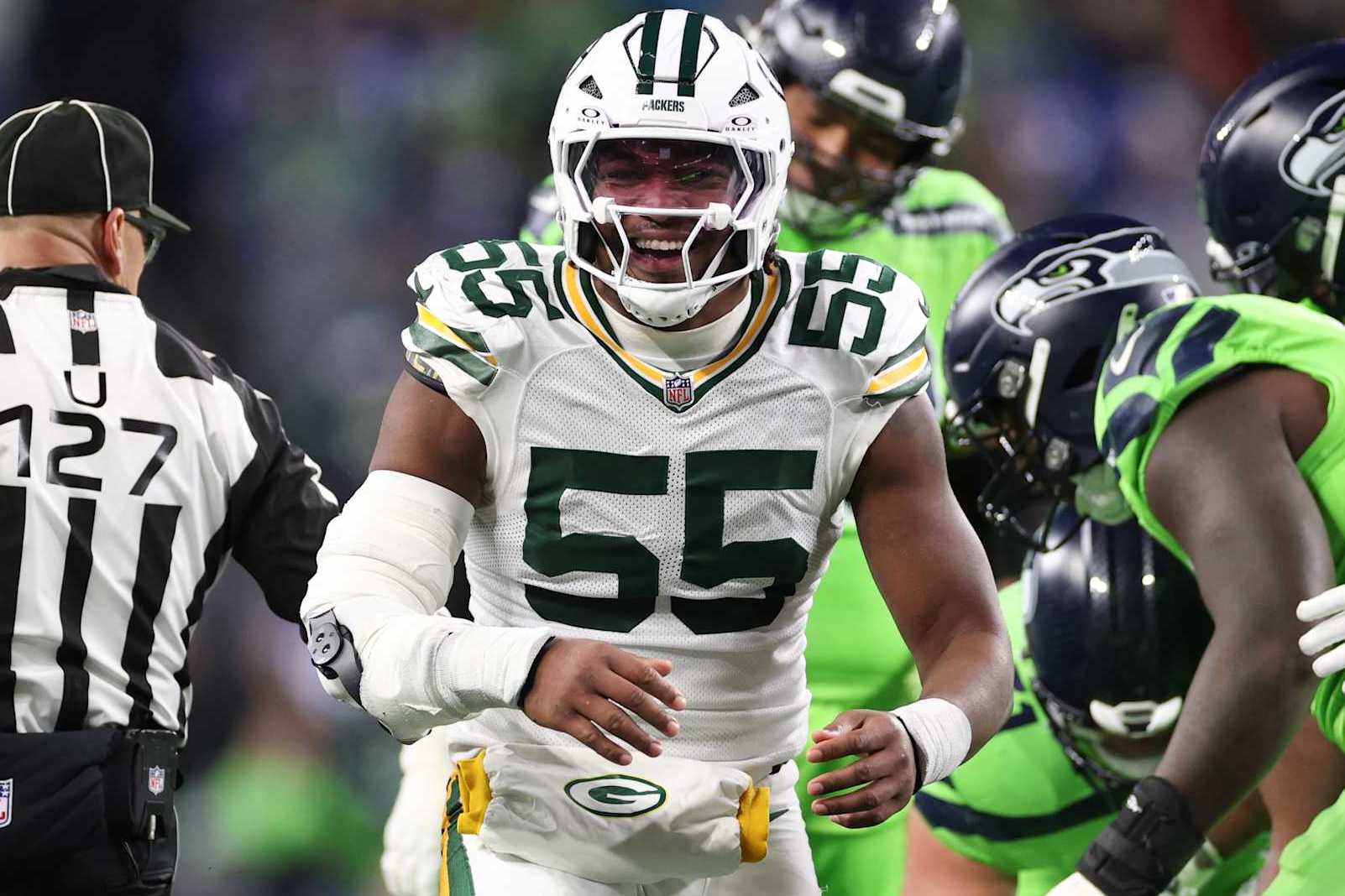 Green Bay Packers defensive lineman Kingsley Enagbare Green Bay Packers defensive lineman Kingsley Enagbare
