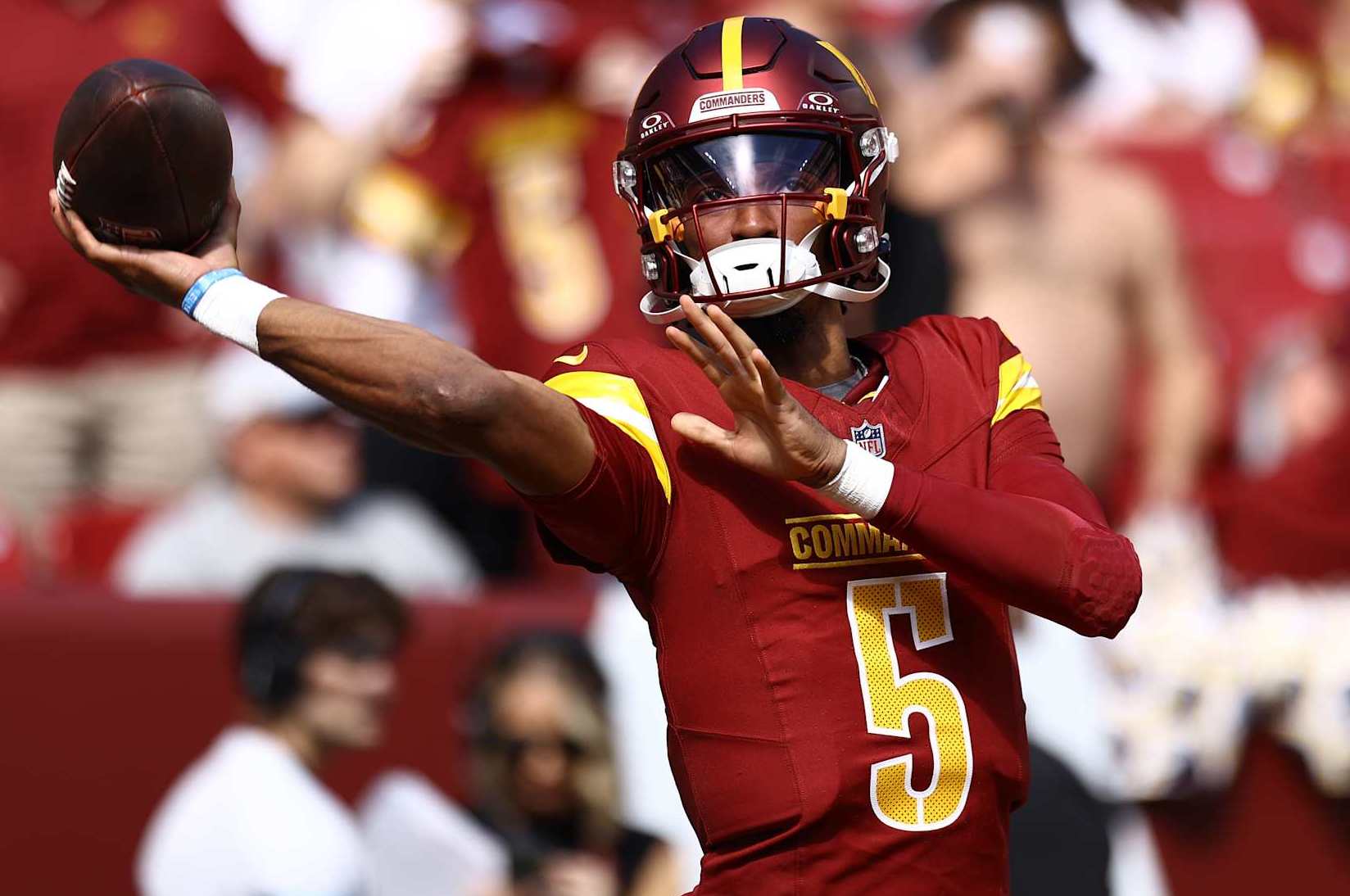 Washington Commanders quarterback Jayden Daniels