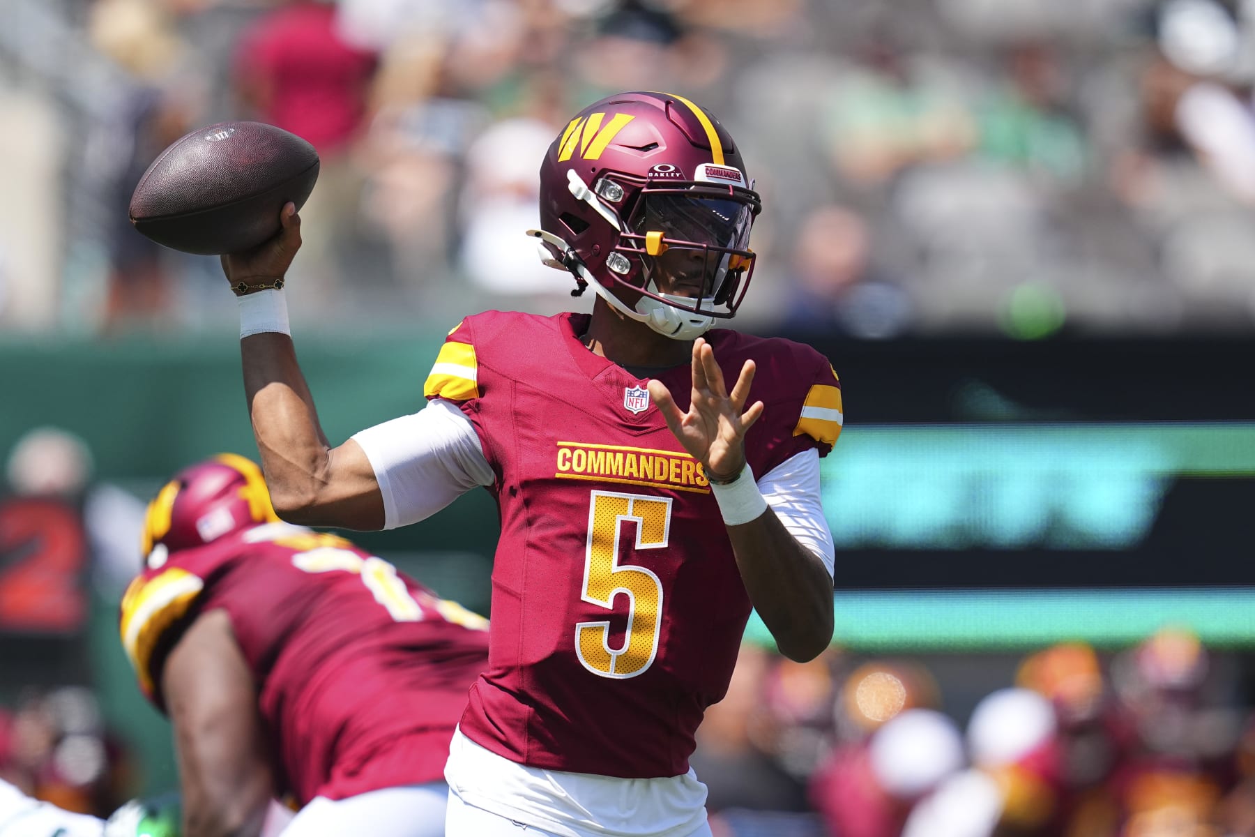 Washington Commanders rookie quarterback Jayden Daniels