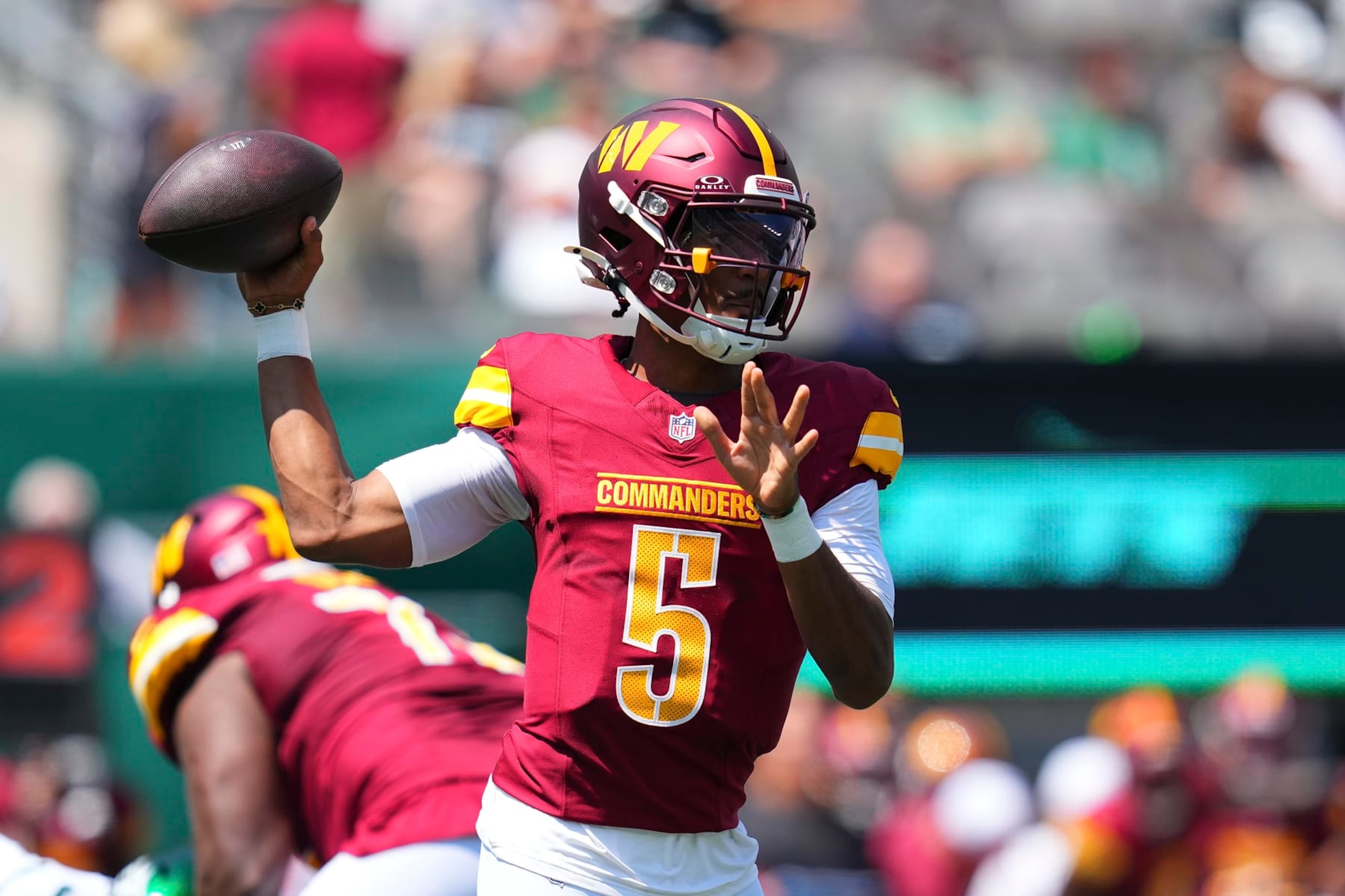 Washington Commanders rookie quarterback Jayden Daniels