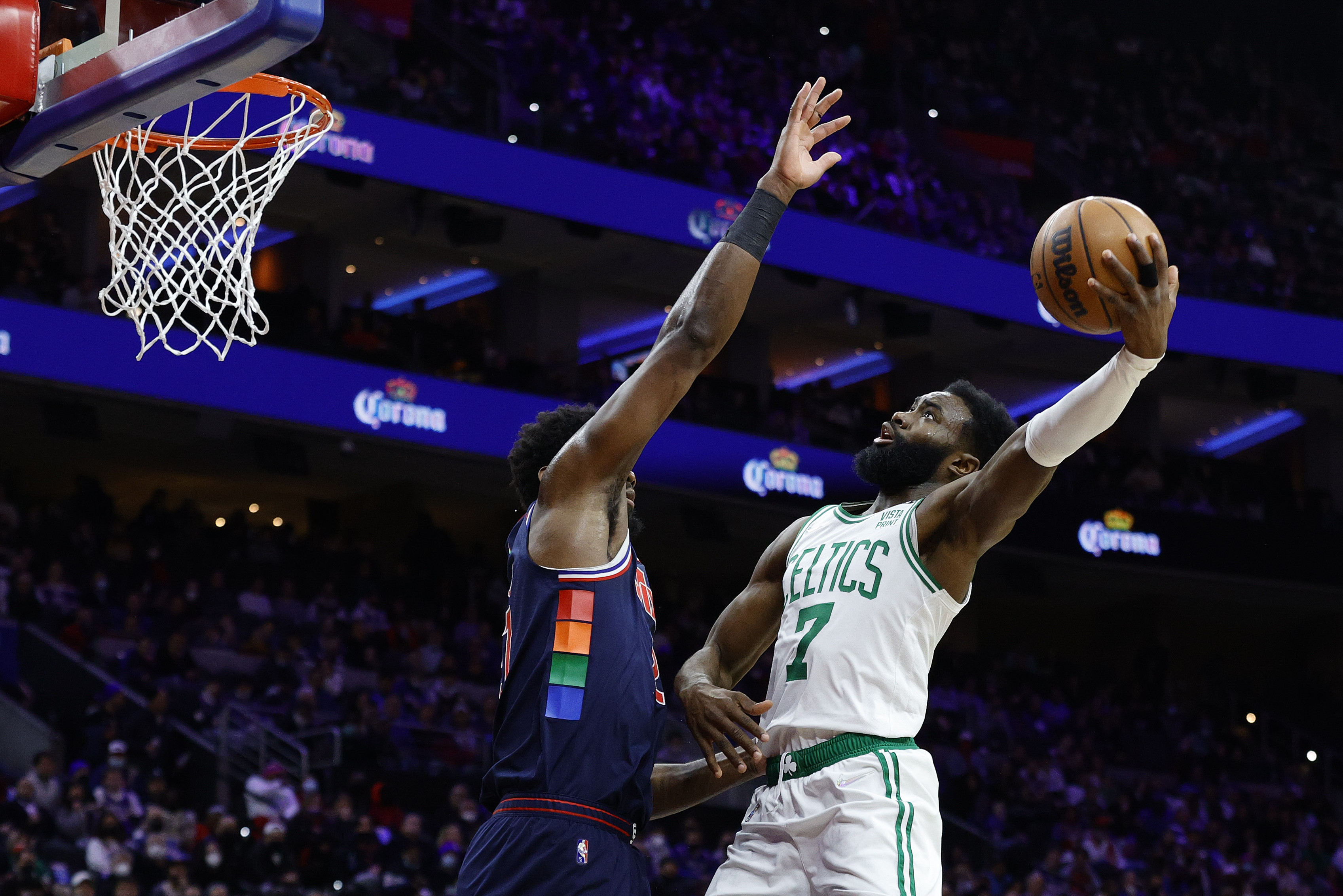 Jaylen Brown, Jayson Tatum Combine for 57 as Celtics Crush Joel Embiid, 76ers thumbnail