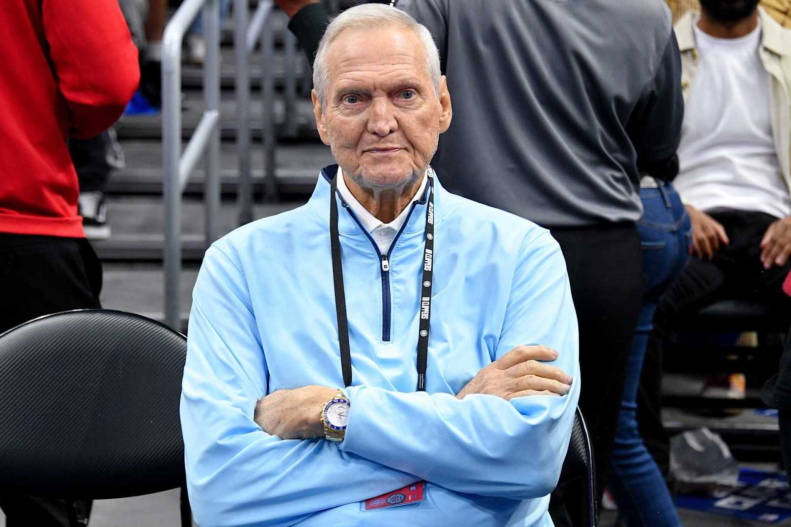 LOS ANGELES, CALIFORNIA - APRIL 20: Jerry West attends a basketball game between the Los Angeles Clippers and the Phoenix Suns at Crypto.com Arena on April 20, 2023 in Los Angeles, California. (Photo by Allen Berezovsky/Getty Images)