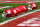NORMAN, OK - APRIL 24:  Oklahoma Sooners helmets sit next to the end zone before their spring game at Gaylord Family Oklahoma Memorial Stadium on April 24, 2021 in Norman, Oklahoma.   (Photo by Brian Bahr/Getty Images)