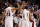 PORTLAND, OR - APRIL 21:  LaMarcus Aldridge #12, Gerald Wallace #3, Nicolas Batum #88 and Marcus Camby #23 of the Portland Trail Blazers celebrates their 97-92 victory over the Dallas Mavericks in Game Three of the Western Conference Quarterfinals in the 2011 NBA Playoffs on April 21, 2011 at the Rose Garden in Portland, Oregon. NOTE TO USER: User expressly acknowledges and agrees that, by downloading and or using this photograph, User is consenting to the terms and conditions of the Getty Images License Agreement.  (Photo by Jonathan Ferrey/Getty Images)
