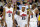 LAS VEGAS, NV - JULY 12:  Kevin Durant #5, Carmelo Anthony #15 and Kobe Bryant #10 of the US Men's Senior National Team chat on the sideline during a pre-Olympic exhibition game against the Dominican Republic at Thomas & Mack Center on July 12, 2012 in Las Vegas, Nevada. The United States won the game 113-59.  (Photo by David Becker/Getty Images)