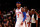 NEW YORK, NY - MAY 06:  Carmelo Anthony #7 of the New York Knicks looks on against the Miami Heat in Game Four of the Eastern Conference Quarterfinals in the 2012 NBA Playoffs on May 6, 2012 at Madison Square Garden in New York City. NOTE TO USER: User expressly acknowledges and agrees that, by downloading and or using this photograph, User is consenting to the terms and conditions of the Getty Images License Agreement  (Photo by Jeff Zelevansky/Getty Images)