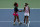 NEW YORK, NY - AUGUST 29:  Serena Williams of the United States and Venus Williams of the United States tap hands during their women's doubles first round match against Megan Moulton-Levy and Lindsay Lee-Waters on Day Three of the 2012 US Open at USTA Billie Jean King National Tennis Center on August 29, 2012 in the Flushing neigborhood of the Queens borough of New York City.  (Photo by Elsa/Getty Images)