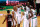 BOSTON, MA - JUNE 03:  Ray Allen #20, Paul Pierce #34, Rajon Rondo #9, Kevin Garnett #5 and Brandon Bass #30 of the Boston Celtics talk on court against Norris Cole #30 of the Miami Heat in Game Four of the Eastern Conference Finals in the 2012 NBA Playoffs on June 3, 2012 at TD Garden in Boston, Massachusetts. NOTE TO USER: User expressly acknowledges and agrees that, by downloading and or using this photograph, User is consenting to the terms and conditions of the Getty Images License Agreement.  (Photo by Jared Wickerham/Getty Images)