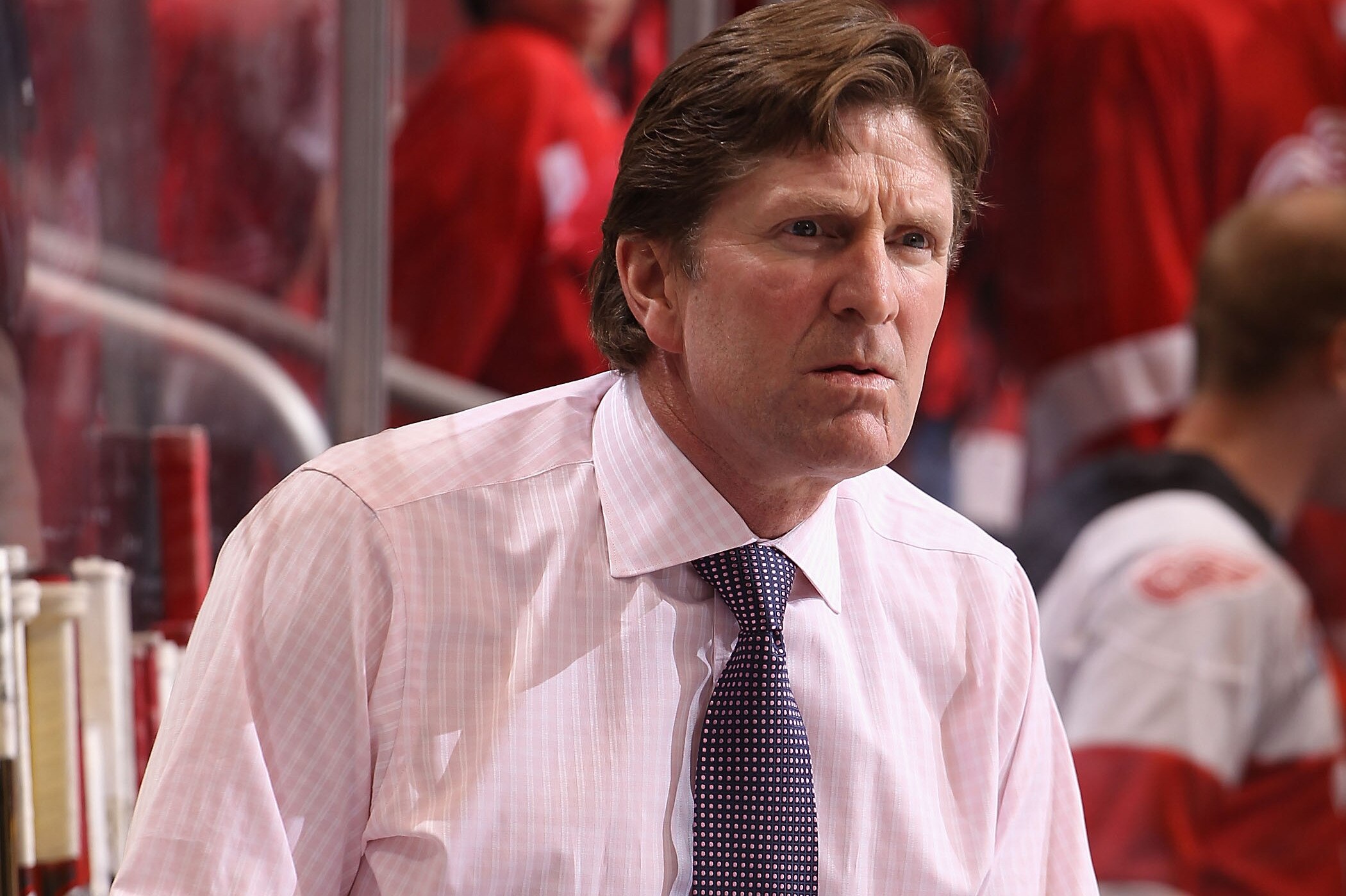 The intense glare of Mike Babcock.