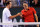 Pete Sampras and Roger Federer at an exhibition
