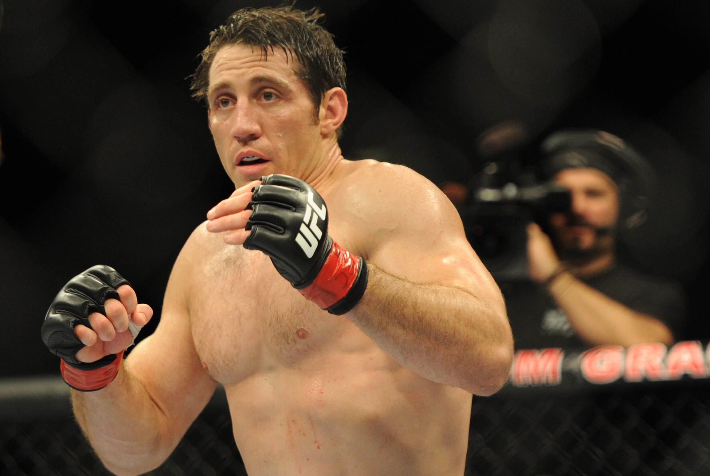 Jul 6, 2013; Las Vegas, NV, USA;  Tim Kennedy during his Middleweight Bout at the MGM Grand Garden Arena. Mandatory Credit: Jayne Kamin-Oncea-USA TODAY Sports