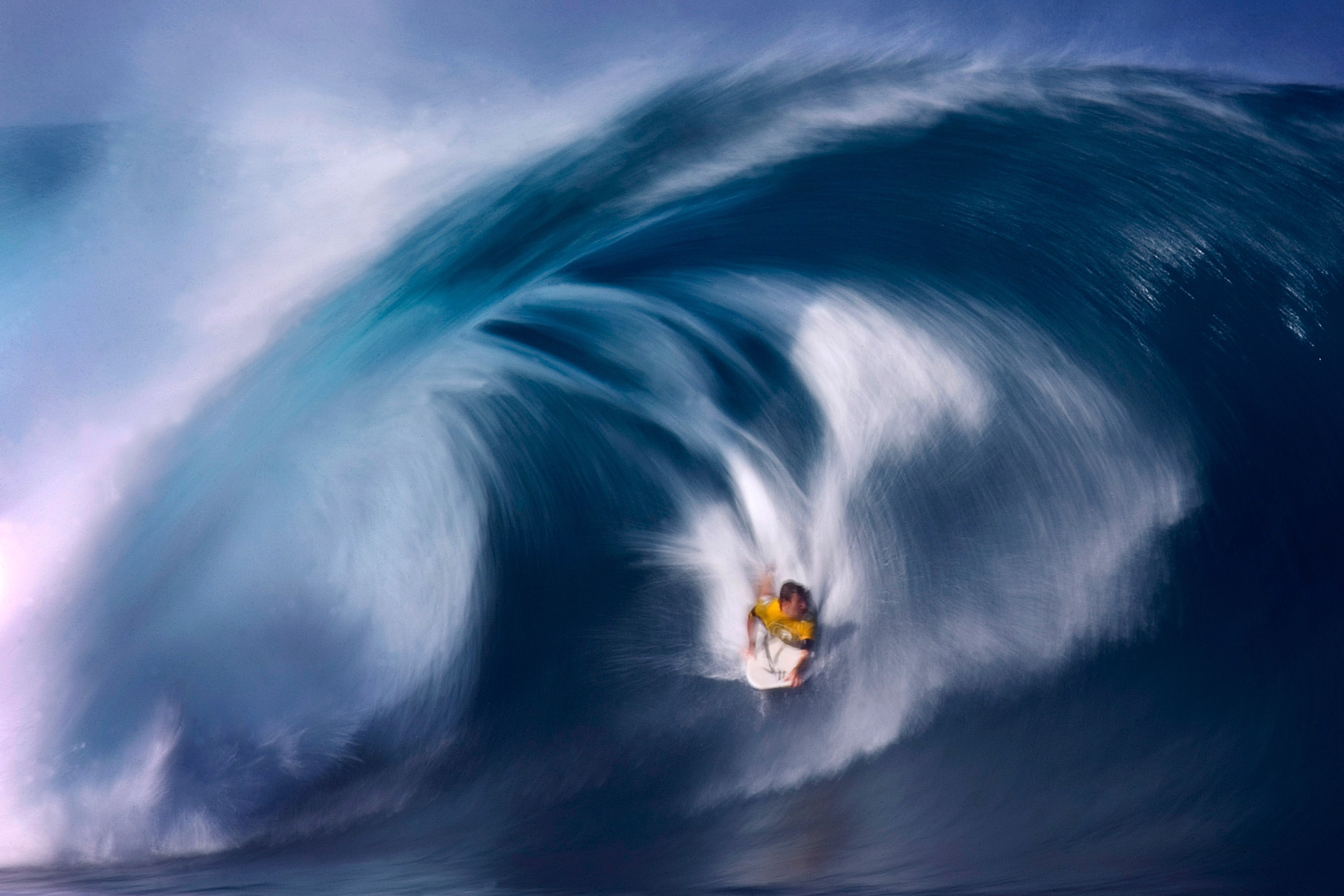 OAHU, HAWAII - JANUARY 12: Ryan Hardy of Australia bodyboards a large wave while competing at Rockstar Games Pipeline Pro Bodyboarding contest on January 12, 2007 at the Pipeline on the North Shore of Oahu, Hawaii.  (Photo by Donald Miralle/Getty Images)