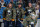 BUFFALO, NY - NOVEMBER 12: Drew Stafford, Mark Pysyk, Rasmus Ristolainen and goaltender Jhonas Enroth (L-R) of the Buffalo Sabres wear camouflage jerseys while warming up for their game against the Los Angeles Kings on November 12, 2013 at the First Niagara Center in Buffalo, New York.  (Photo by Bill Wippert/NHLI via Getty Images)