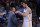 November 12, 2013; Oakland, CA, USA; Golden State Warriors head coach Mark Jackson (left) talks to center Andrew Bogut (12) against the Detroit Pistons during the second quarter at Oracle Arena. The Warriors defeated the Pistons 113-95. Mandatory Credit: Kyle Terada-USA TODAY Sports