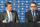 Tim Murray, right, addresses the media after being named as the new General Manager of the Buffalo Sabres, Thursday, Jan. 9, 2014, at First Niagara Center in Buffalo, N.Y. At left is Pat Lafontaine, President of Hockey Operations for the Sabres. (AP Photo/Nick LoVerde)