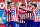 MADRID, SPAIN - FEBRUARY 02: Joao Miranda (2ndL) celebrates scoring their third goal with teammates Diego Ribas (R), Diego Godin (2ndR), Koke (3dR) and Raul Garcia (L) during the La Liga match between Club Atletico de Madrid and Real Sociedad de Futbol at Vicente Calderon Stadium on February 2, 2014 in Madrid, Spain.  (Photo by Gonzalo Arroyo Moreno/Getty Images)