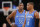 Oklahoma City Thunder small forward Kevin Durant looks on behind point guard Russell Westbrook against the Los Angeles Lakers during the first half of an NBA basketball game in Los Angeles, Sunday, March 9, 2014. (AP Photo/Danny Moloshok)