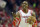 Houston Rockets' Dwight Howard (12) reacts during the first half in Game 2 of an opening-round NBA basketball playoff series against the Portland Trail Blazers Wednesday, April 23, 2014, in Houston. (AP Photo/David J. Phillip)