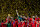 JOHANNESBURG, SOUTH AFRICA - JULY 11:  The Spain team celebrate winning the World Cup as captain Iker Casillas (C) waves to fans during the 2010 FIFA World Cup South Africa Final match between Netherlands and Spain at Soccer City Stadium on July 11, 2010 in Johannesburg, South Africa.  (Photo by Jamie McDonald/Getty Images)