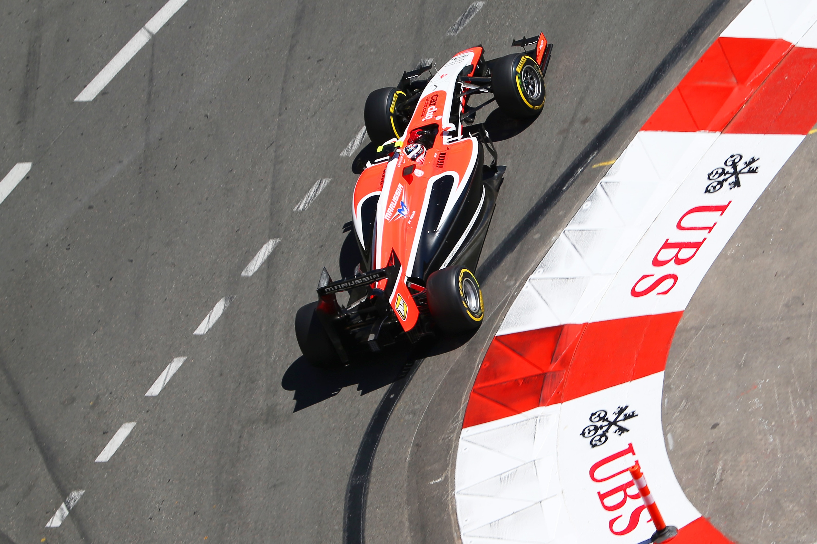 MONTE-CARLO, MONACO - MAY 24: Jules Bianchi of France and Marussia drives during final practice ahead of the Monaco Formula One Grand Prix at Circuit de Monaco on May 24, 2014 in Monte-Carlo, Monaco. (Photo by Mark Thompson/Getty Images)