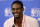 Miami Heat center Chris Bosh smiles during a post-game news conference after Game 4 in the NBA basketball Eastern Conference finals playoff series, Tuesday, May 27, 2014, in Miami. The Heat won 102-90. Bosh had 25 points. (AP Photo/Wilfredo Lee)
