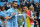 MANCHESTER, ENGLAND - MAY 11:  Alvaro Negredo of Manchester City and Jesus Navas (R) pose with the trophy at the end of the Barclays Premier League match between Manchester City and West Ham United at the Etihad Stadium on May 11, 2014 in Manchester, England.  (Photo by Alex Livesey/Getty Images)