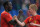 Belgium's Romelu Lukaku, left, and Kevin De Bruyne smile after Lukaku scored against Luxembourg, during a friendly soccer match at the Cristal Arena stadium in Genk, eastern Belgium, Tuesday, May 26, 2014. Belgium will play against South Korea, Russia and Algeria in Group H of the World Cup 2014 in Brazil. (AP Photo/Yves Logghe)