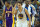 Oct 30, 2013; Oakland, CA, USA; Golden State Warriors shooting guard Klay Thompson (11) celebrates after a three point basket against the Los Angeles Lakers during the second quarter at Oracle Arena. Mandatory Credit: Kelley L Cox-USA TODAY Sports